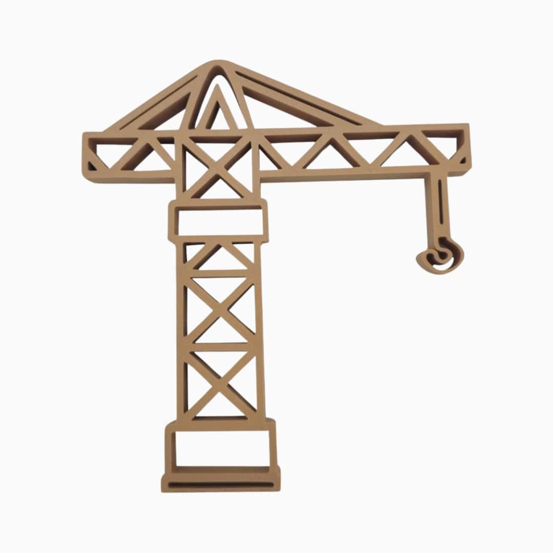 Grennn kinetisch zand uitsteker in de vorm van een hijskraan