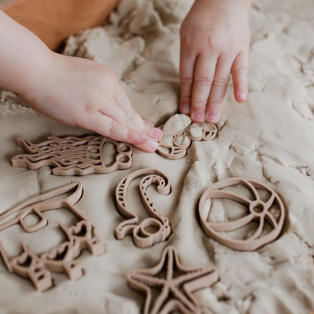 Grennn kinetisch zand vormpjes zeedieren