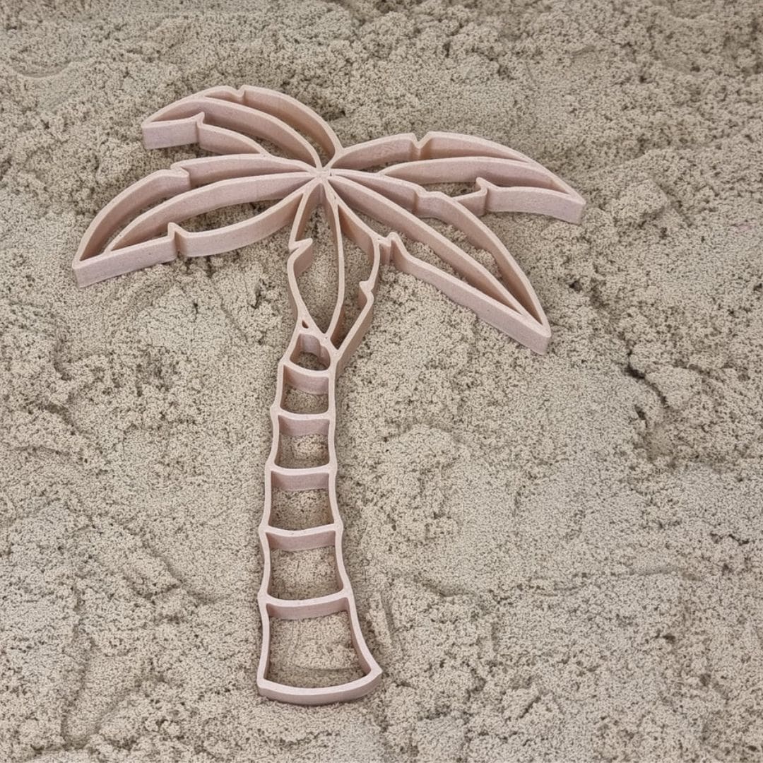 Grennn zandvorm palmboom voor kinetisch zand
