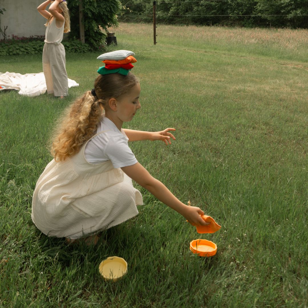 Grennn x Little Botanic Label pastel waves speelset basis met speelbakjes en pittenzakjes