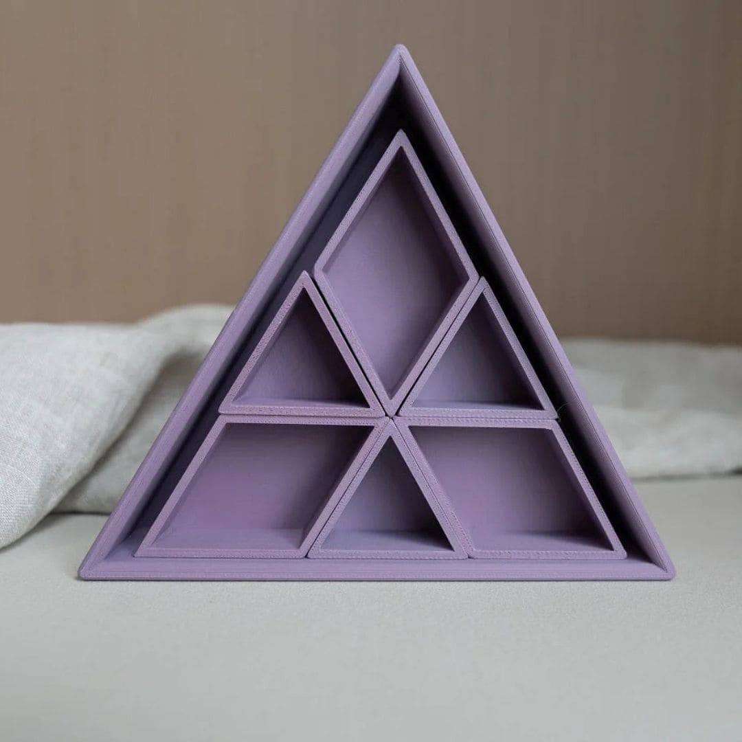 Grennn mandigo inlegdriehoek speelbak in de kleur paars