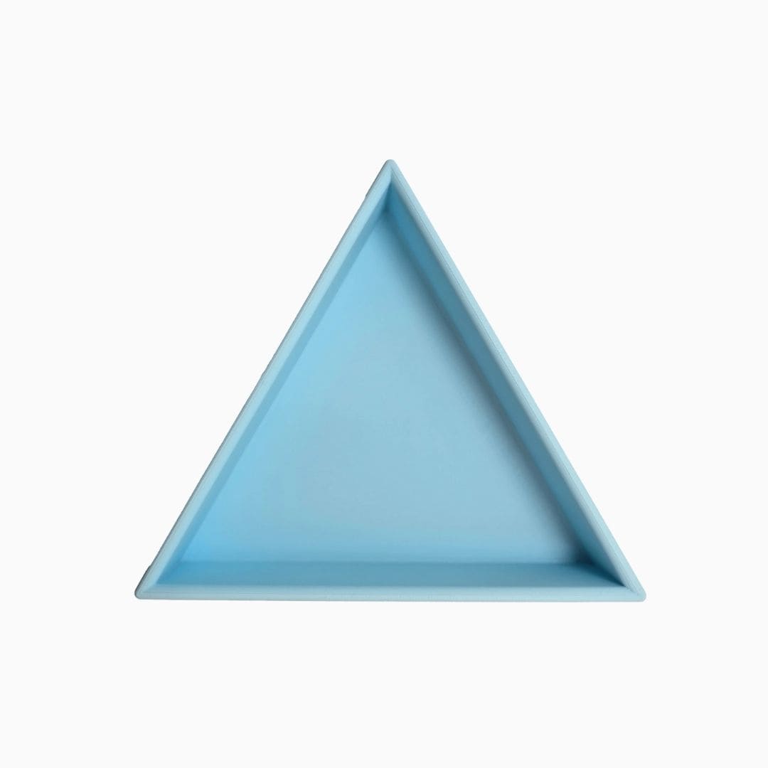 Grennn mandigo inlegdriehoek in de pastelkleur lichtblauw