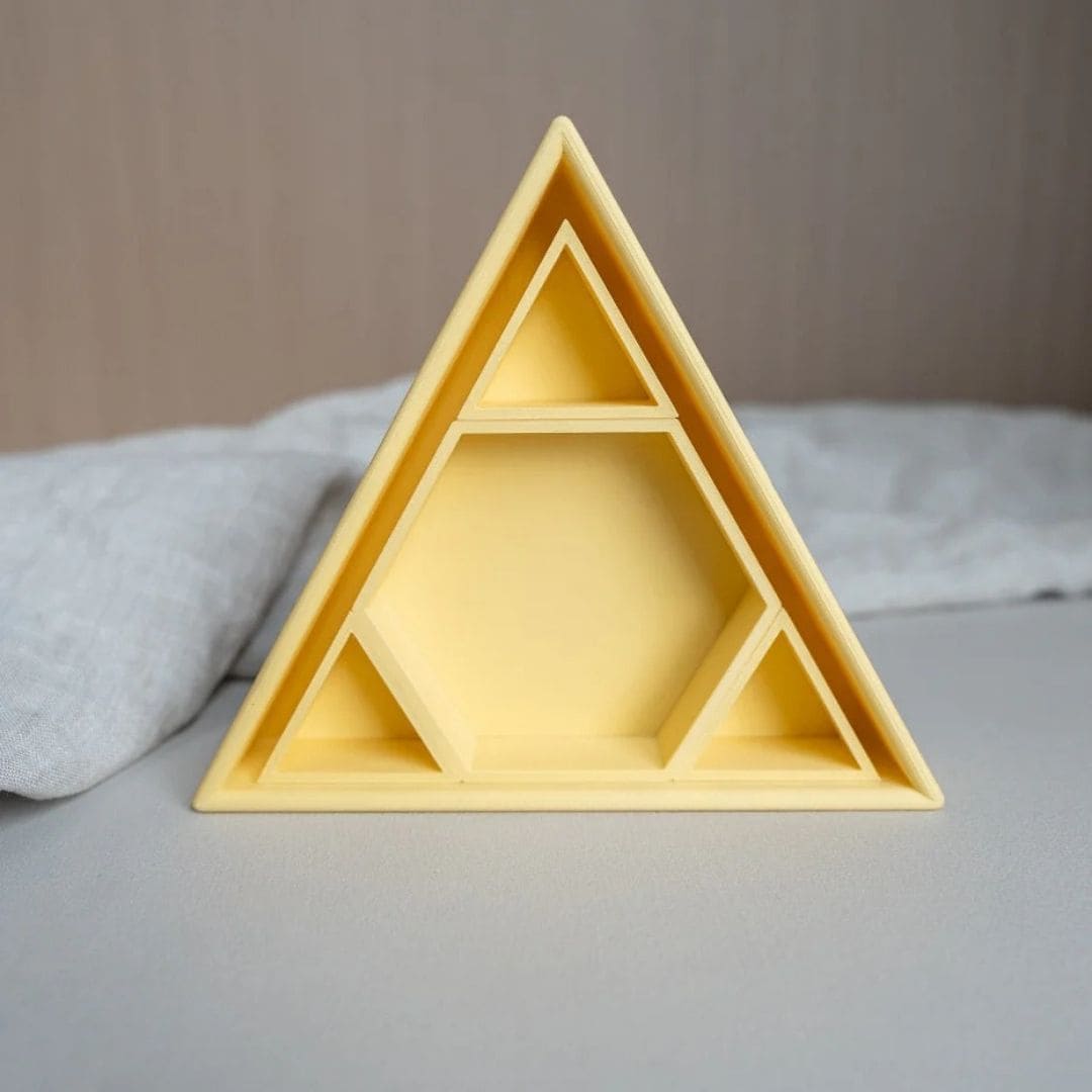 Grennn mandigo inlegdriehoek speelbak in de pastelkleur lichtgeel