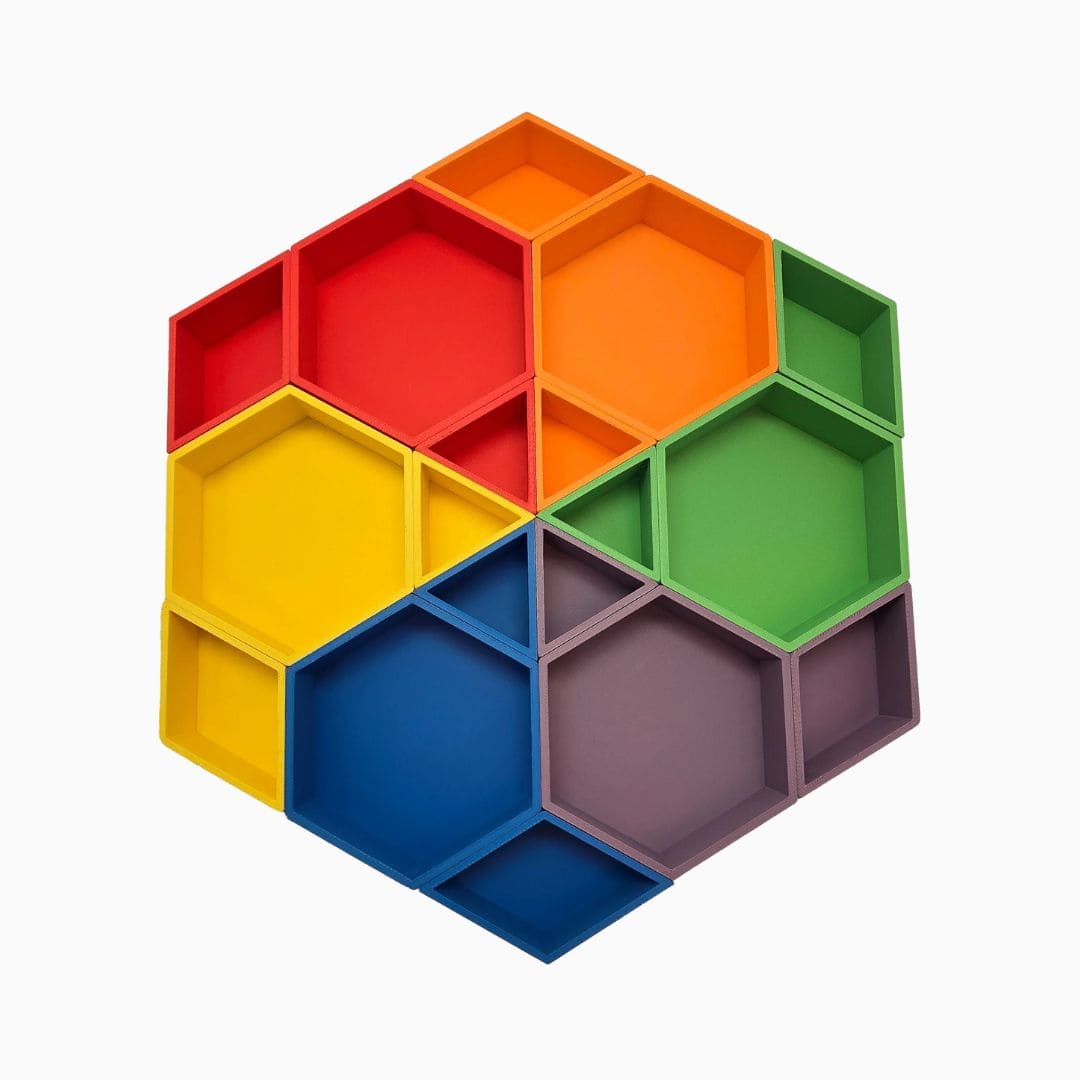 Grennn kinetisch zand accessoires speelbakjes startersset in regenboogkleuren