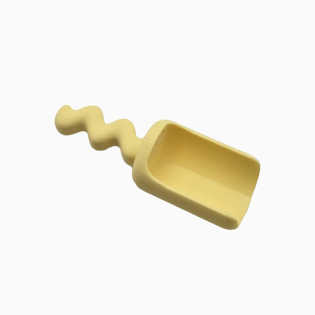 Grennn speelschep klein waves in de pastel kleur licht geel