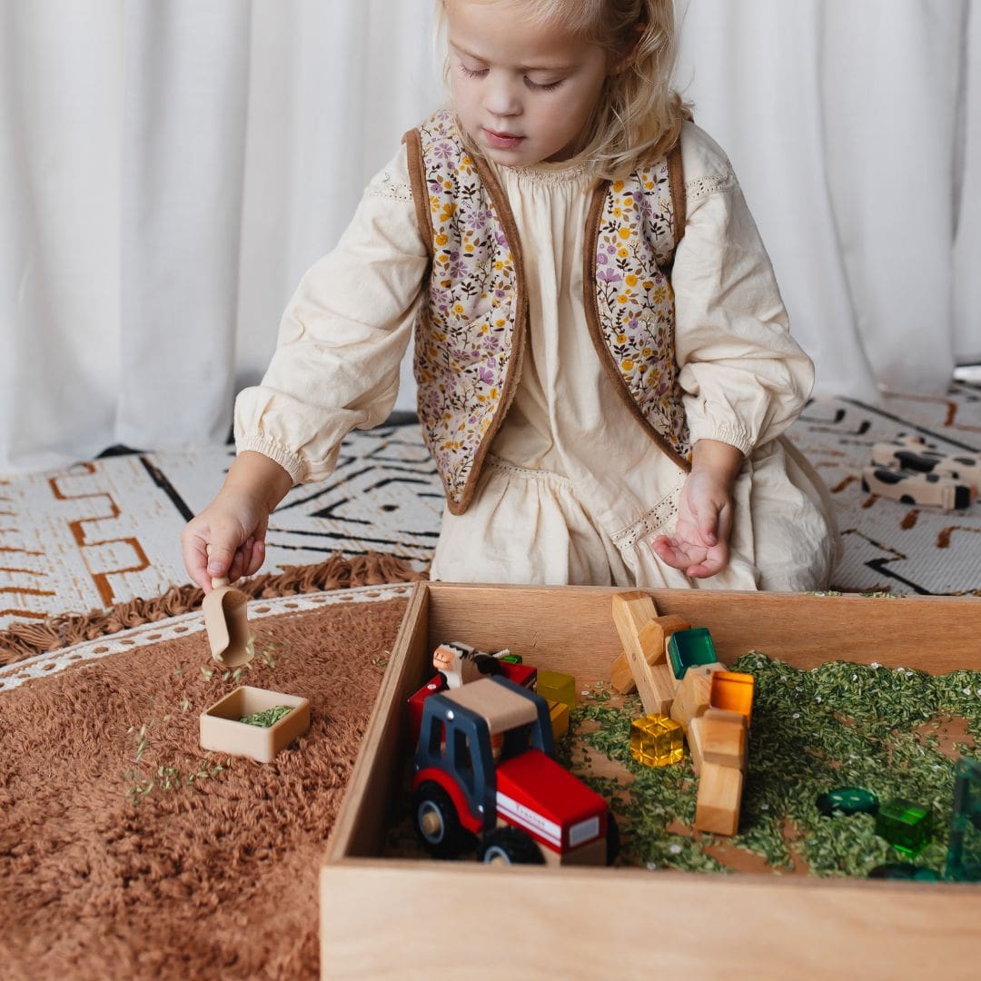 Grennn houten speelbak groot van 40 bij 50 cm