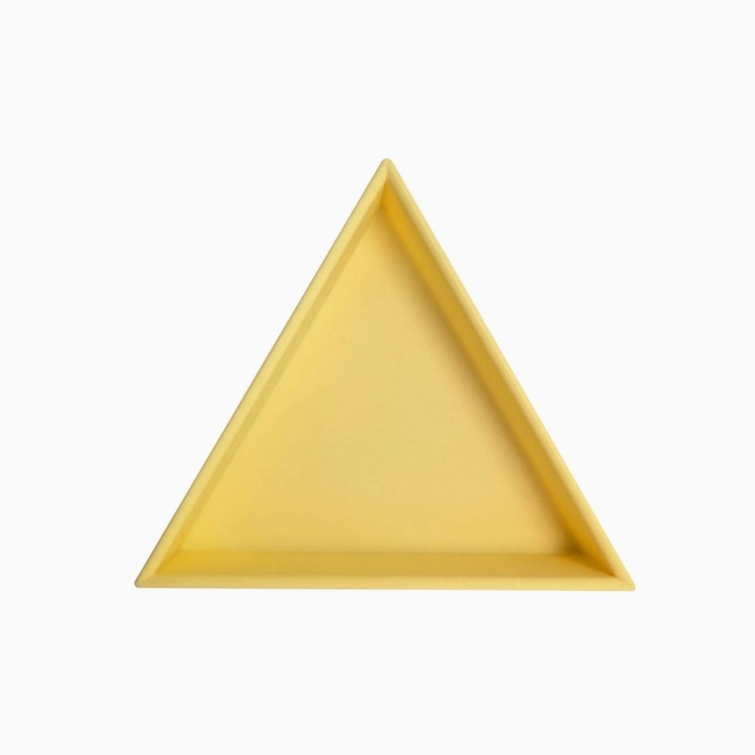 Grennn mandigo inlegdriehoek speelbak in de pastelkleur lichtgeel