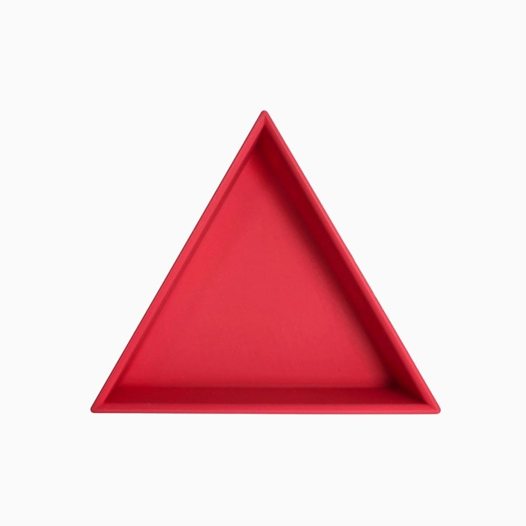 Grennn speelbak mandigo inlegdriehoek in de pastelkleur lichtrood