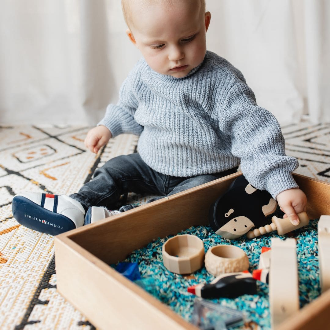 Grennn speelbak van hout klein van 30 bij 40 cm