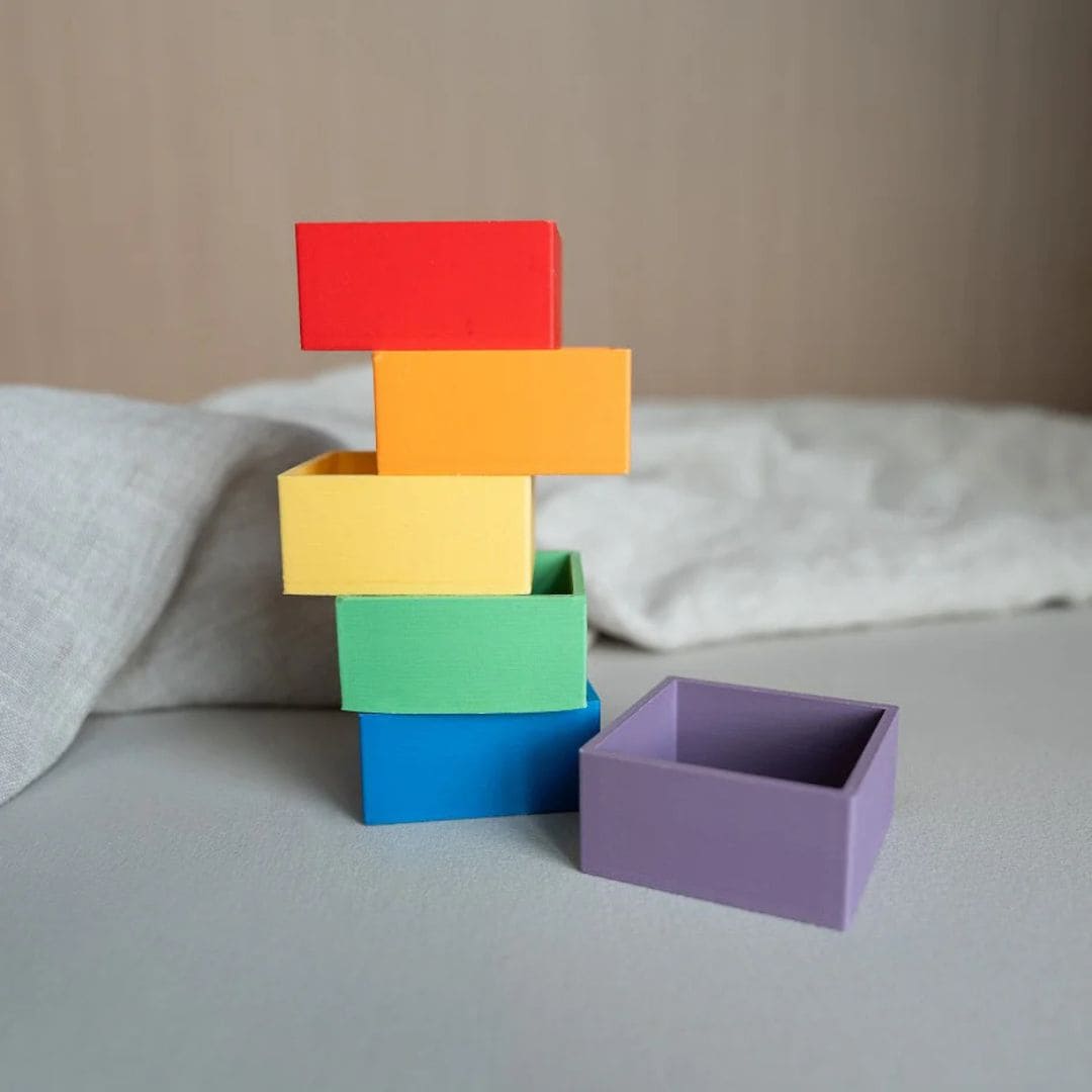 Grennn kinetisch zand accessoire speelbakjesset vierkant regenboog