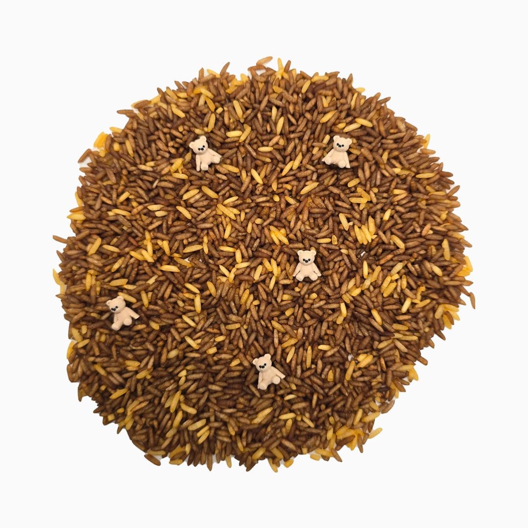 Grennn speelrijst teddy beer mix bruin