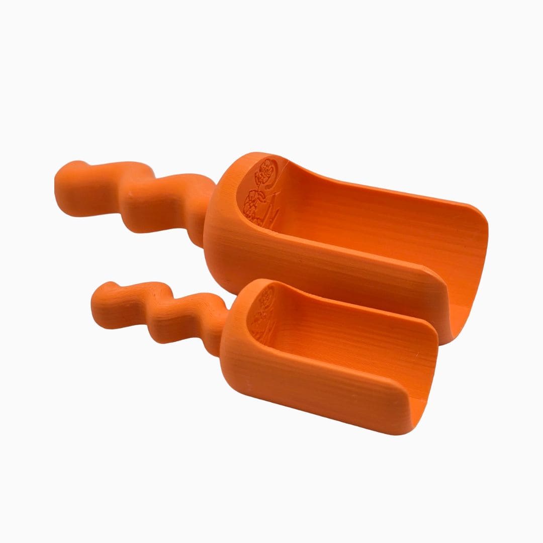 Grennn speelschepje klein en groot oranje waves