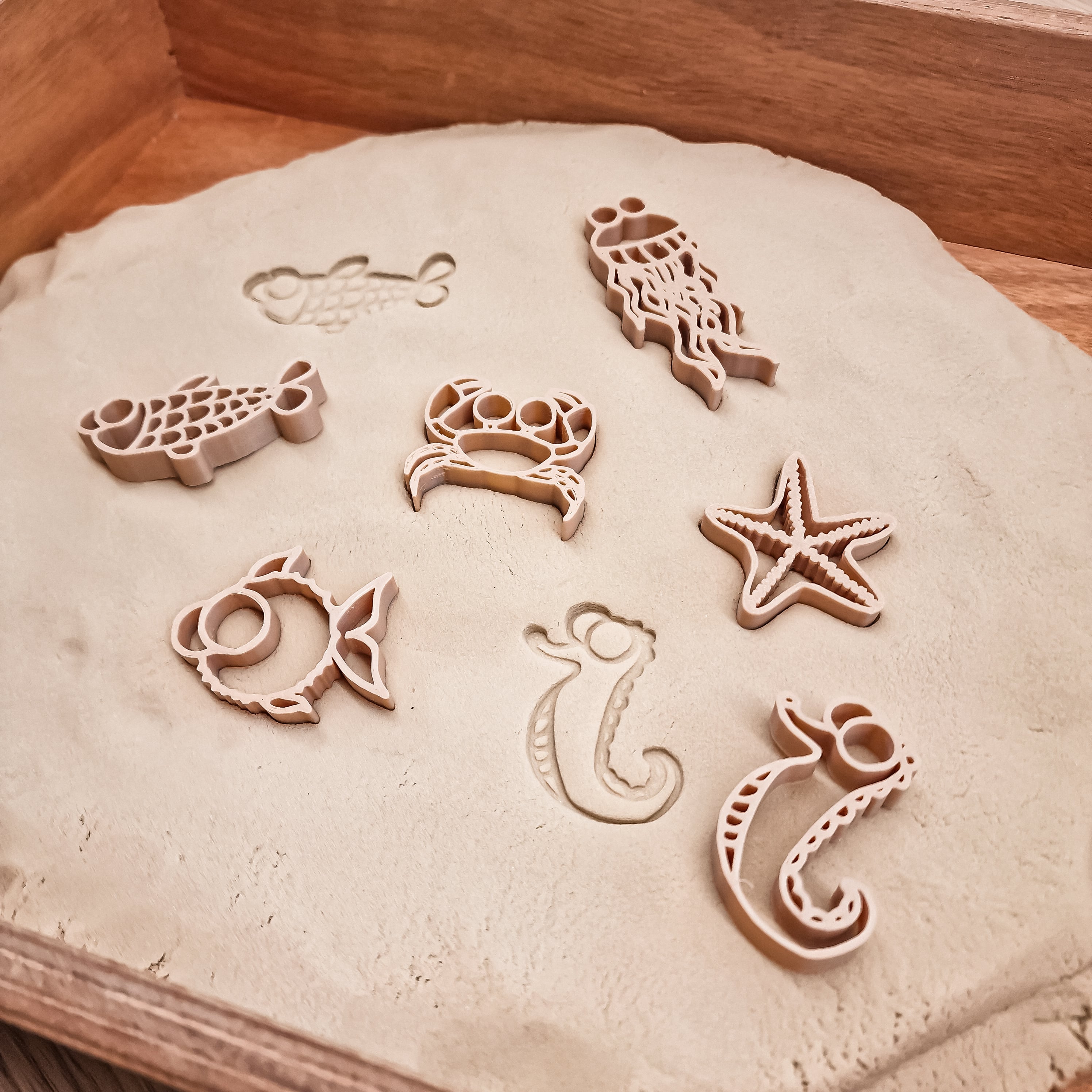 Grennn kinetisch zand vormpjes zeedieren