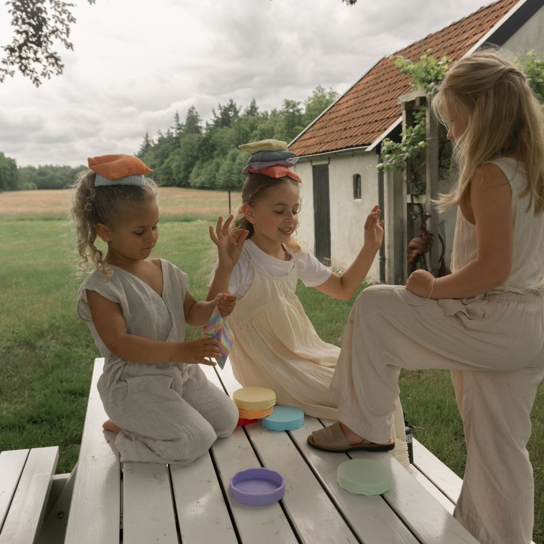 Grennn X Little Botanic Label 'wave' pittenzakjes pastel set