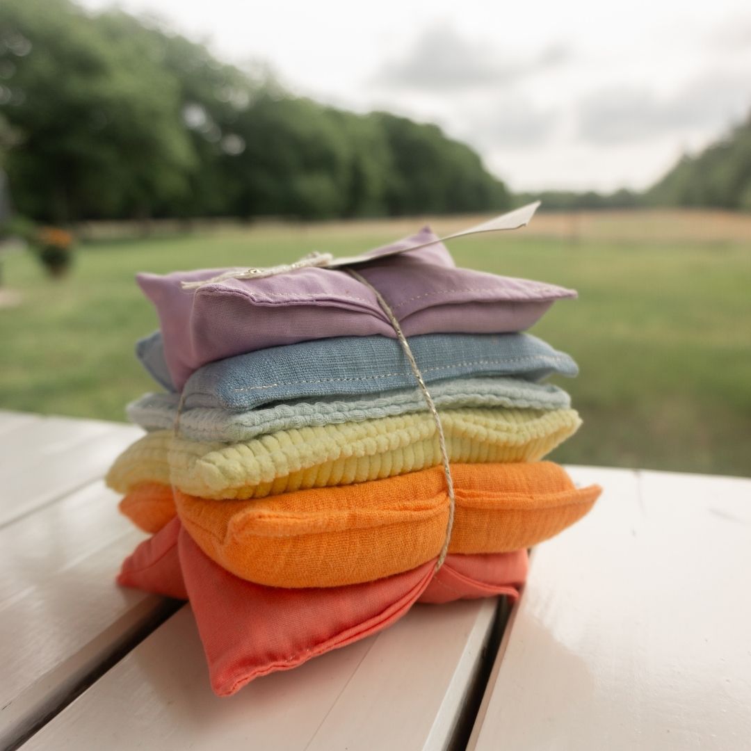 Grennn X Little Botanic Label 'wave' pittenzakjes pastel set