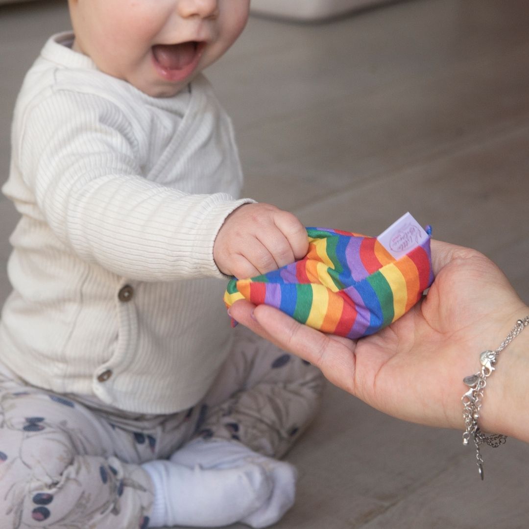 Grennn X Little Botanic Label pittenzakje waves regenboog