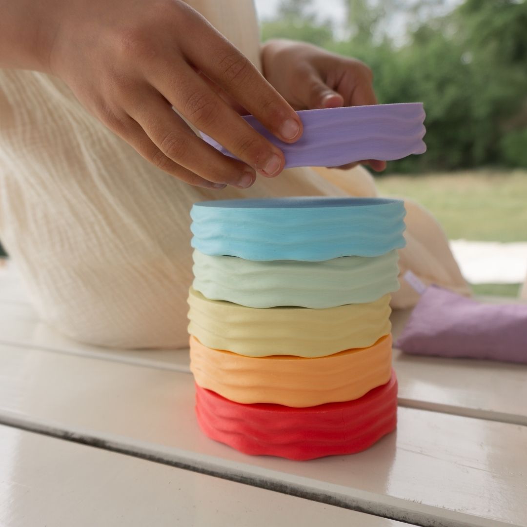 Grennn X Little Botanic Label wave pastelbakjes set