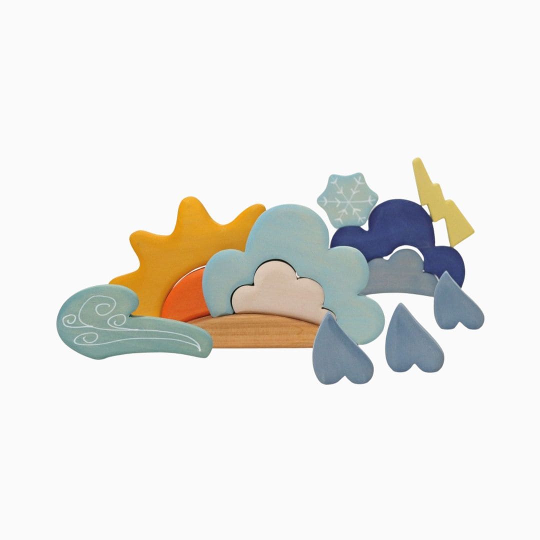 Grimms houten blokken set weer