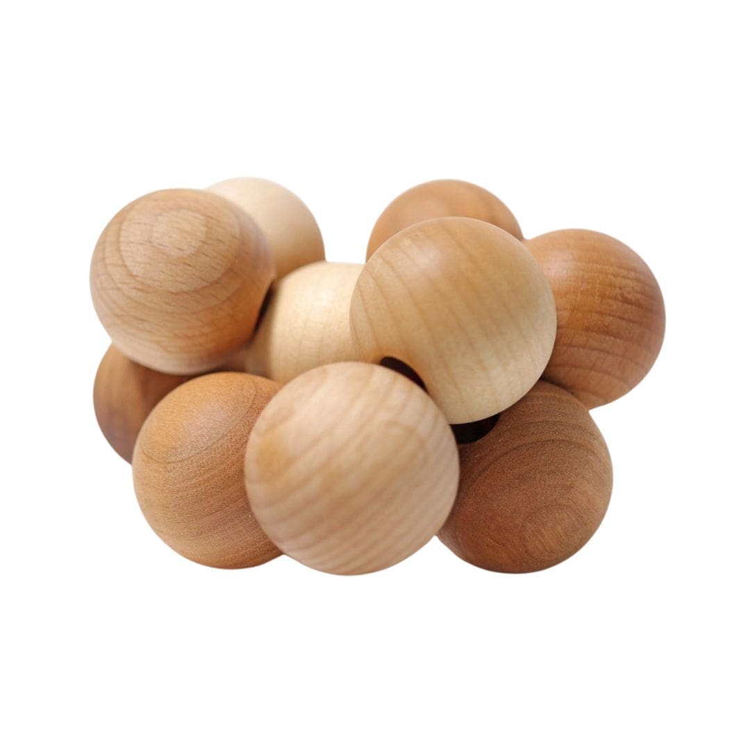 Grimms baby speelgoed grijpspeeltje met kralen van hout