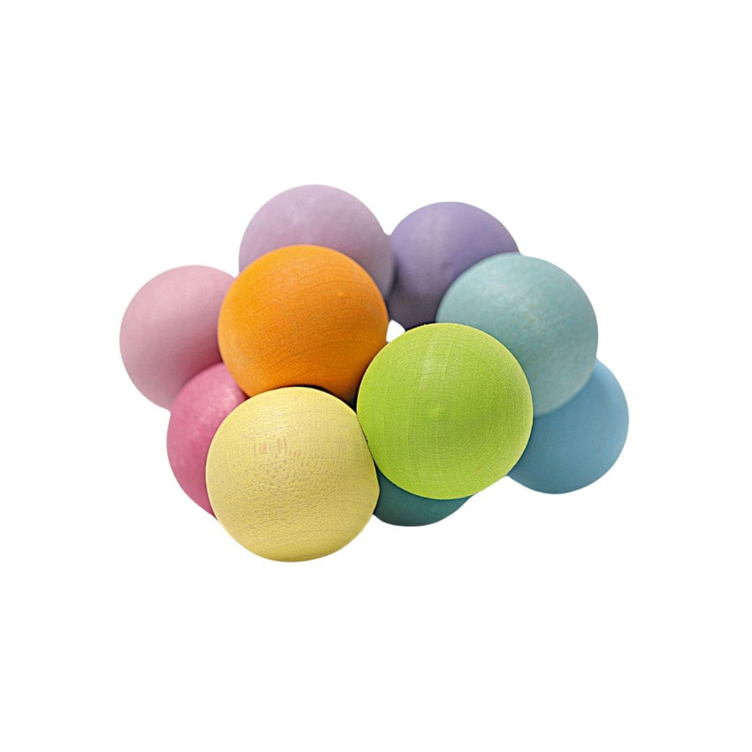 Grimms babyspeelgoed grijpspeeltje kralenbal pastel