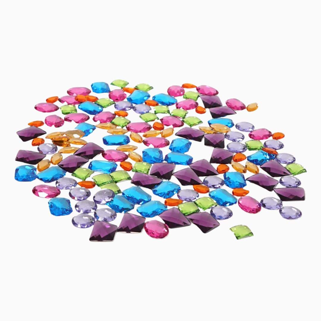 GRIMMS grote glinsterstenen - 140 stuks
