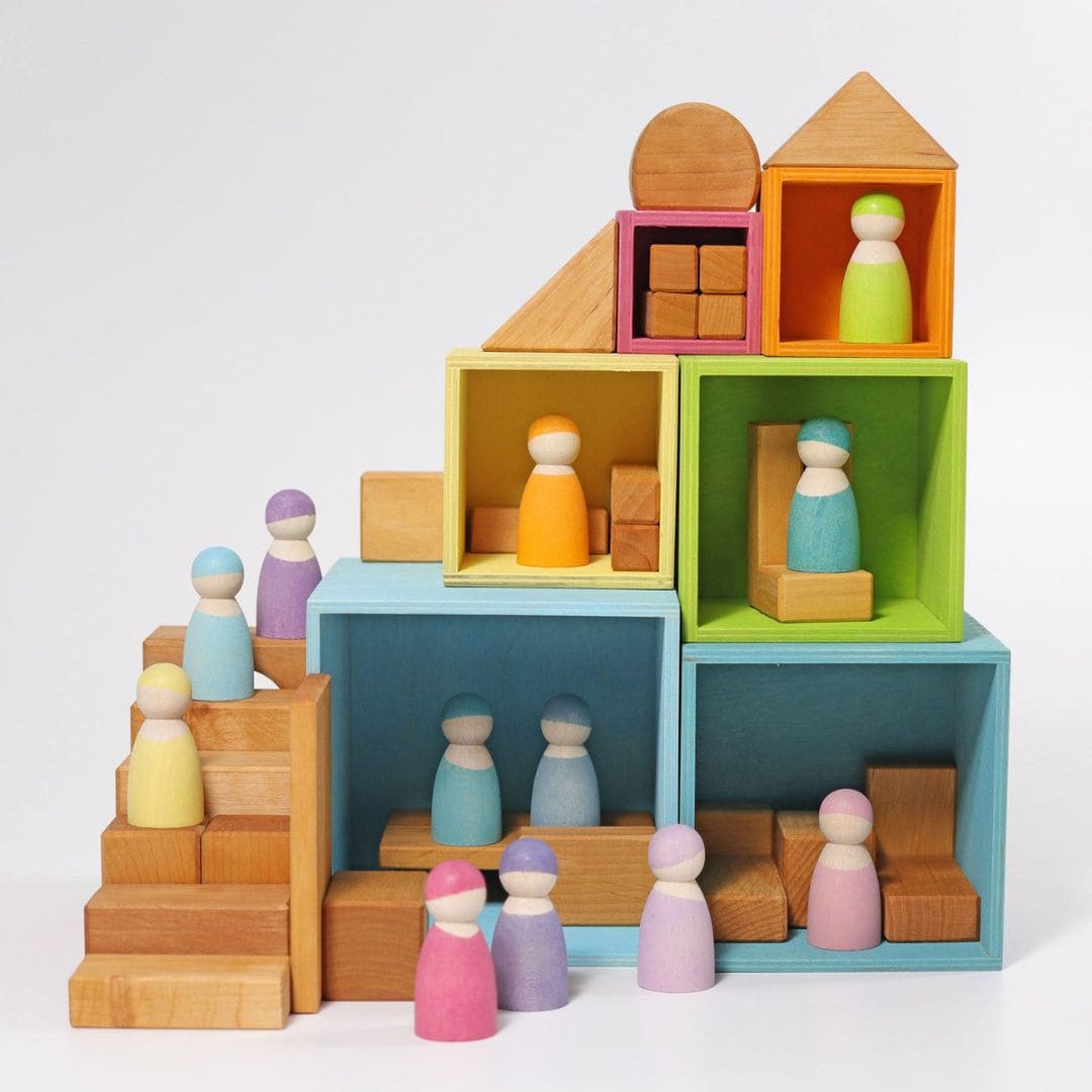 GRIMM's grote houten boxen in pastel kleuren