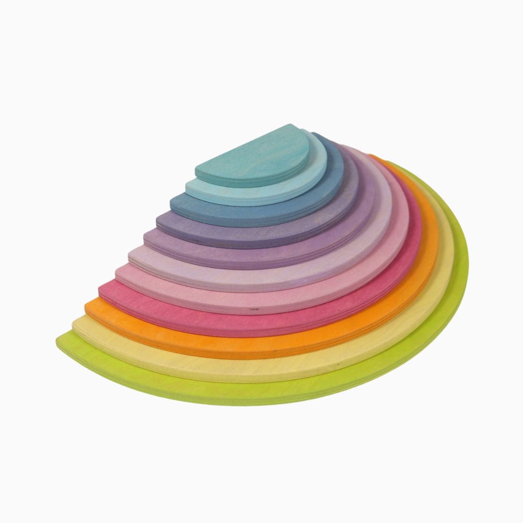 Grimms houten halve cirkels in pastelkleuren