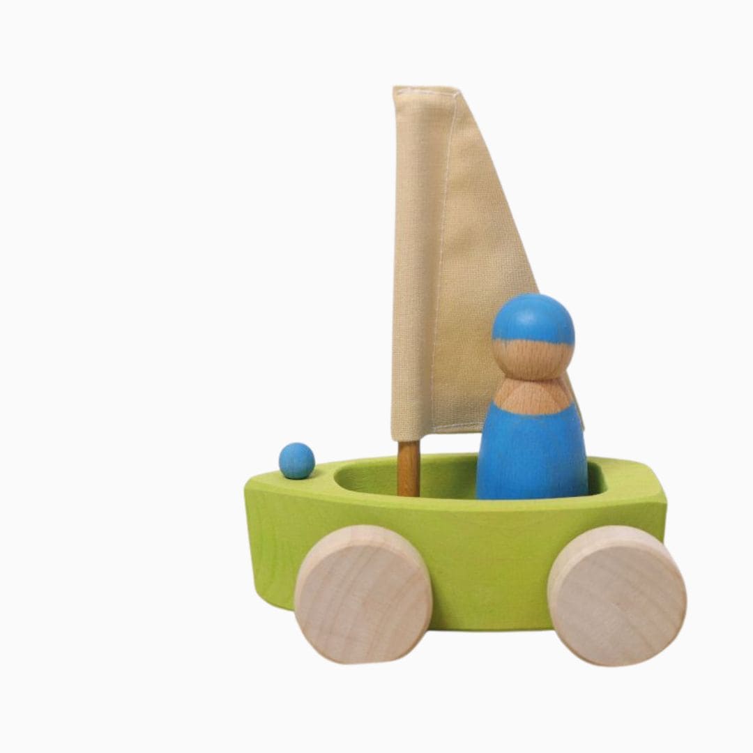 GRIMMS houten land zeilboten set