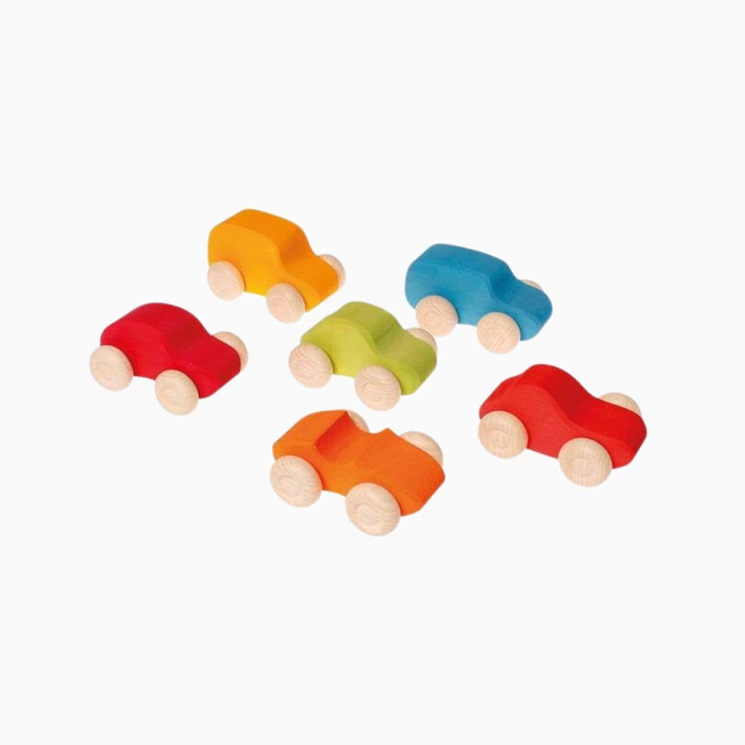 Grimms houten speelgoedauto's set van 6 auto's