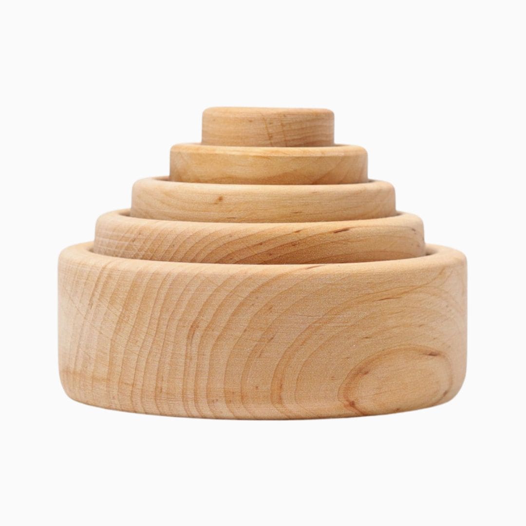 Grimm's houten bakjes naturel om te stapelen