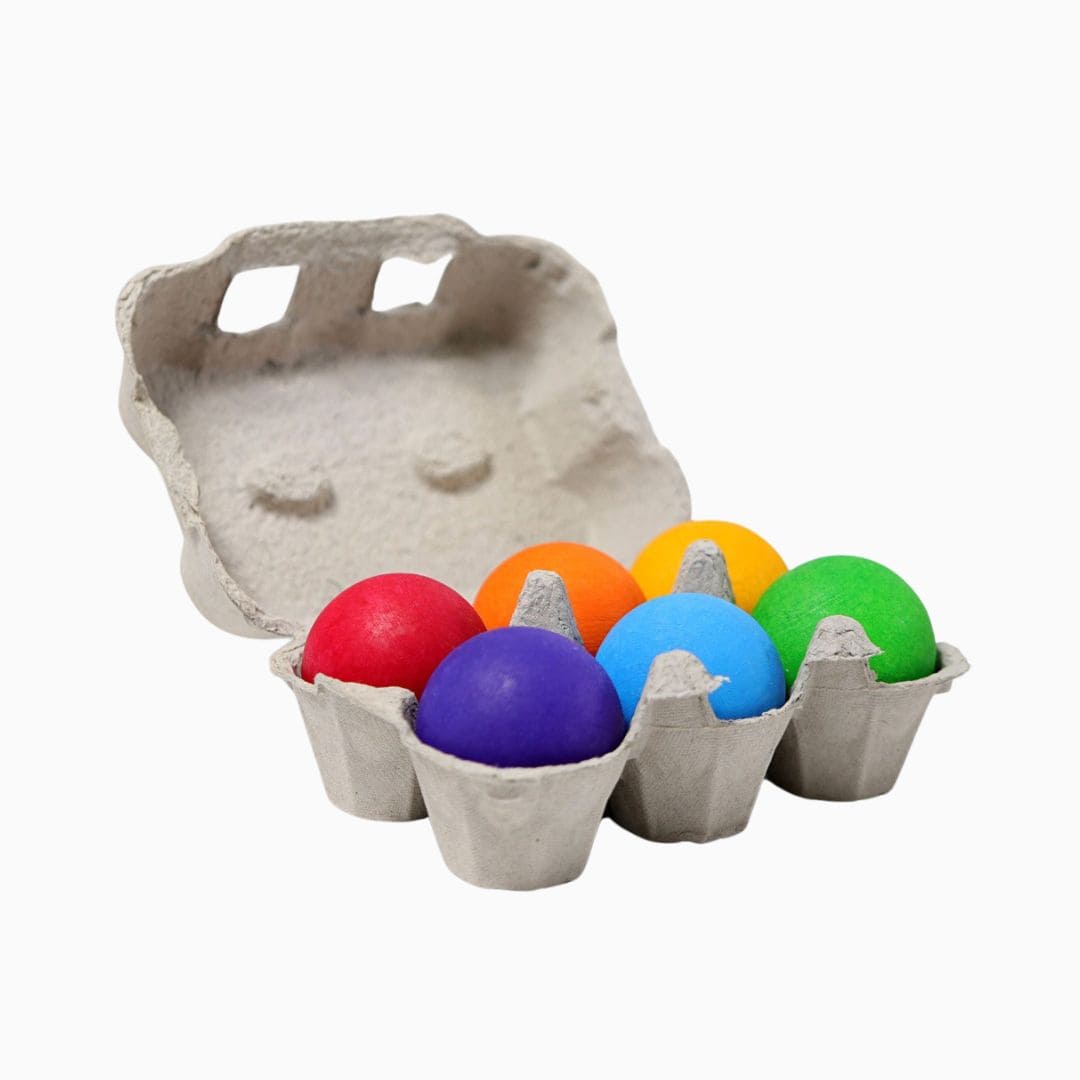 Grimms houten ballen in regenboogkleuren