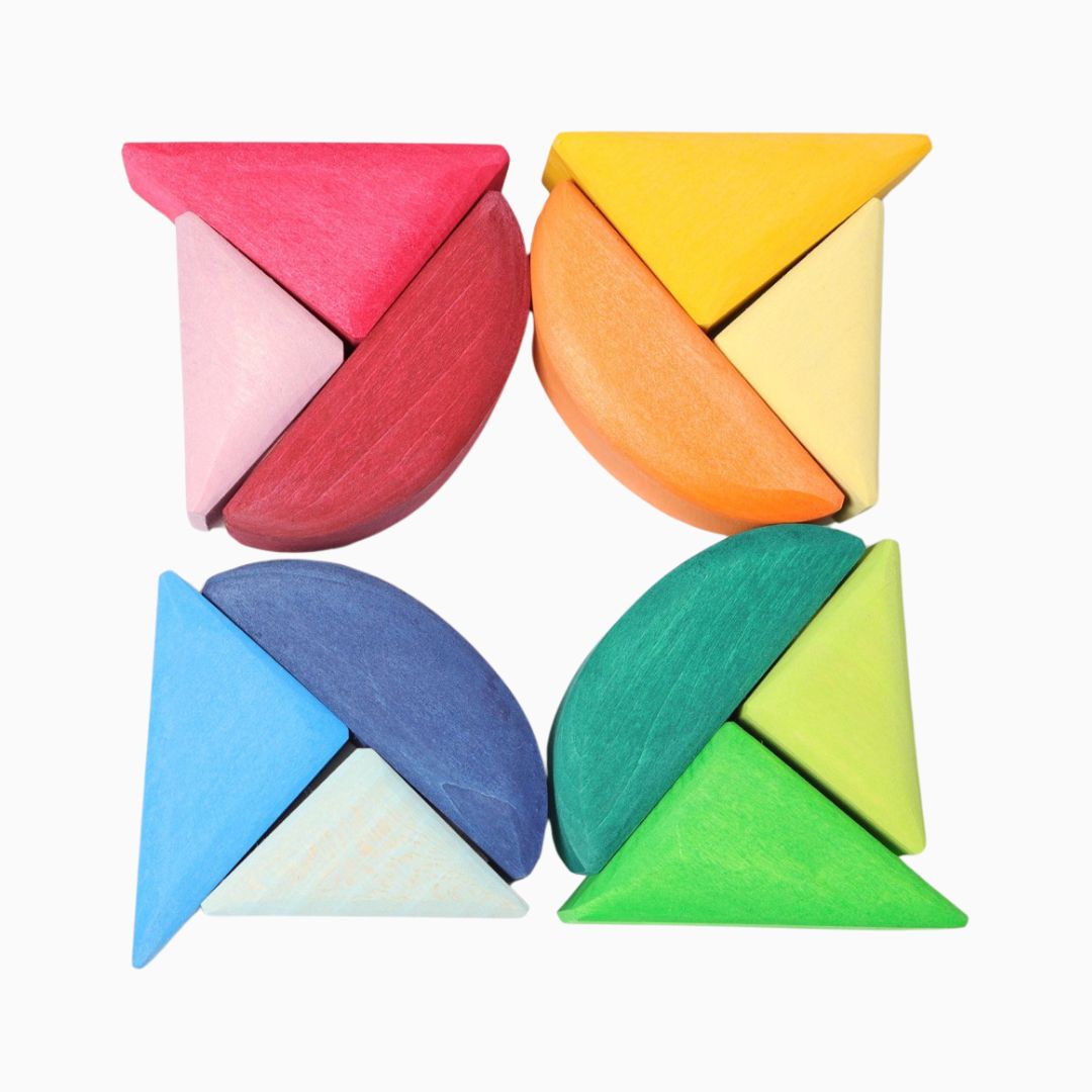 Grimms houten blokken set bootjes 16 delig