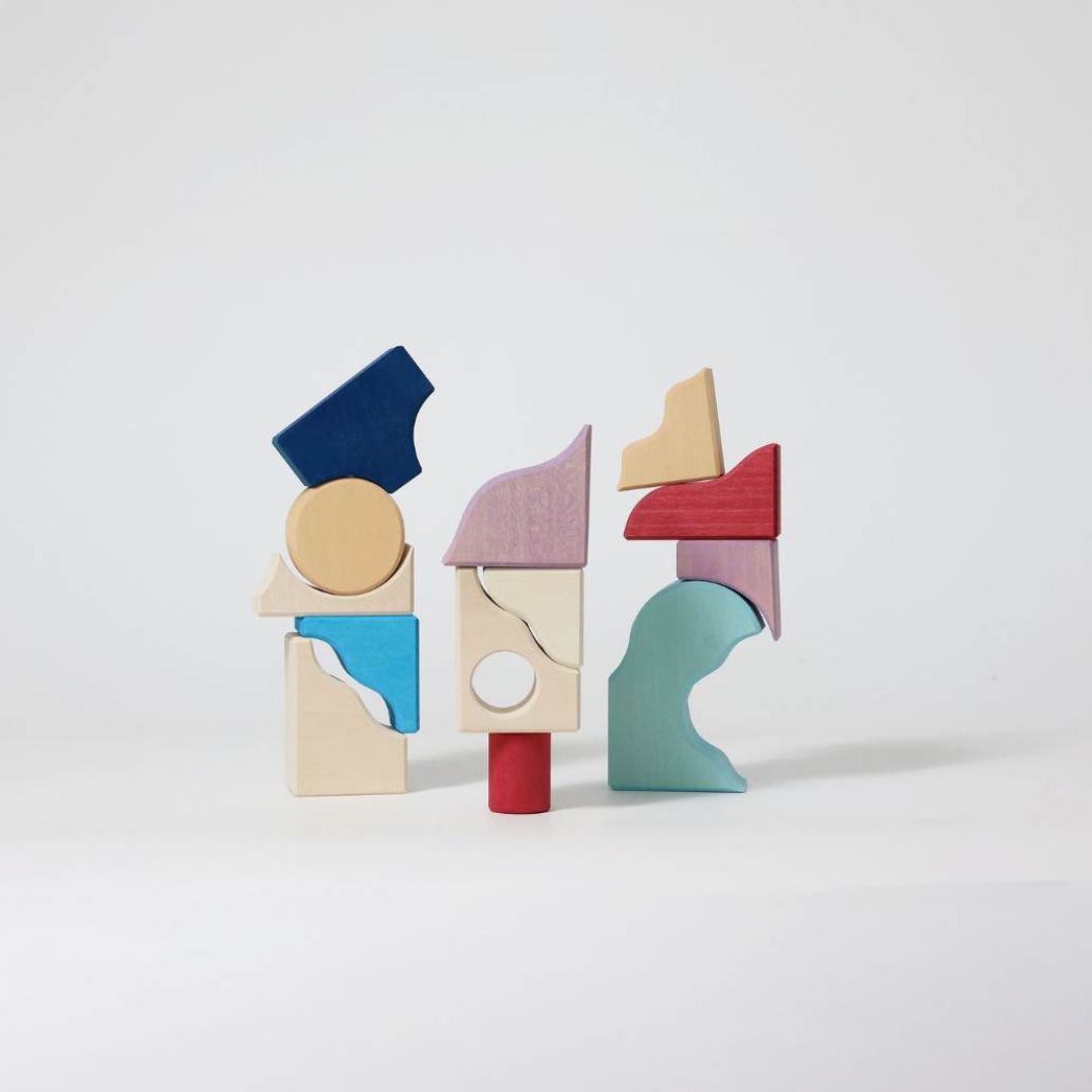 Grimms houten blokken set wave