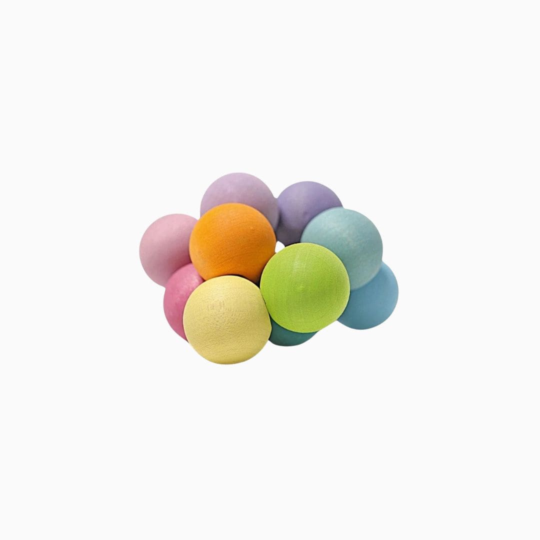 Grimms babyspeelgoed grijpspeeltje kralenbal pastel