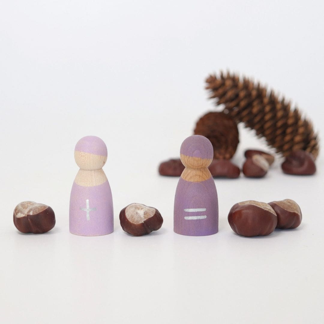 Grimm's houten poppetjes rekenvriendjes set van 5