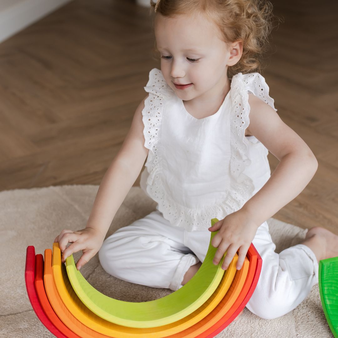 Grimms houten regenboog groot 12-delig