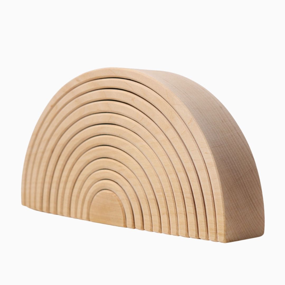 Grimm's houten regenboog groot naturel- 12-delig