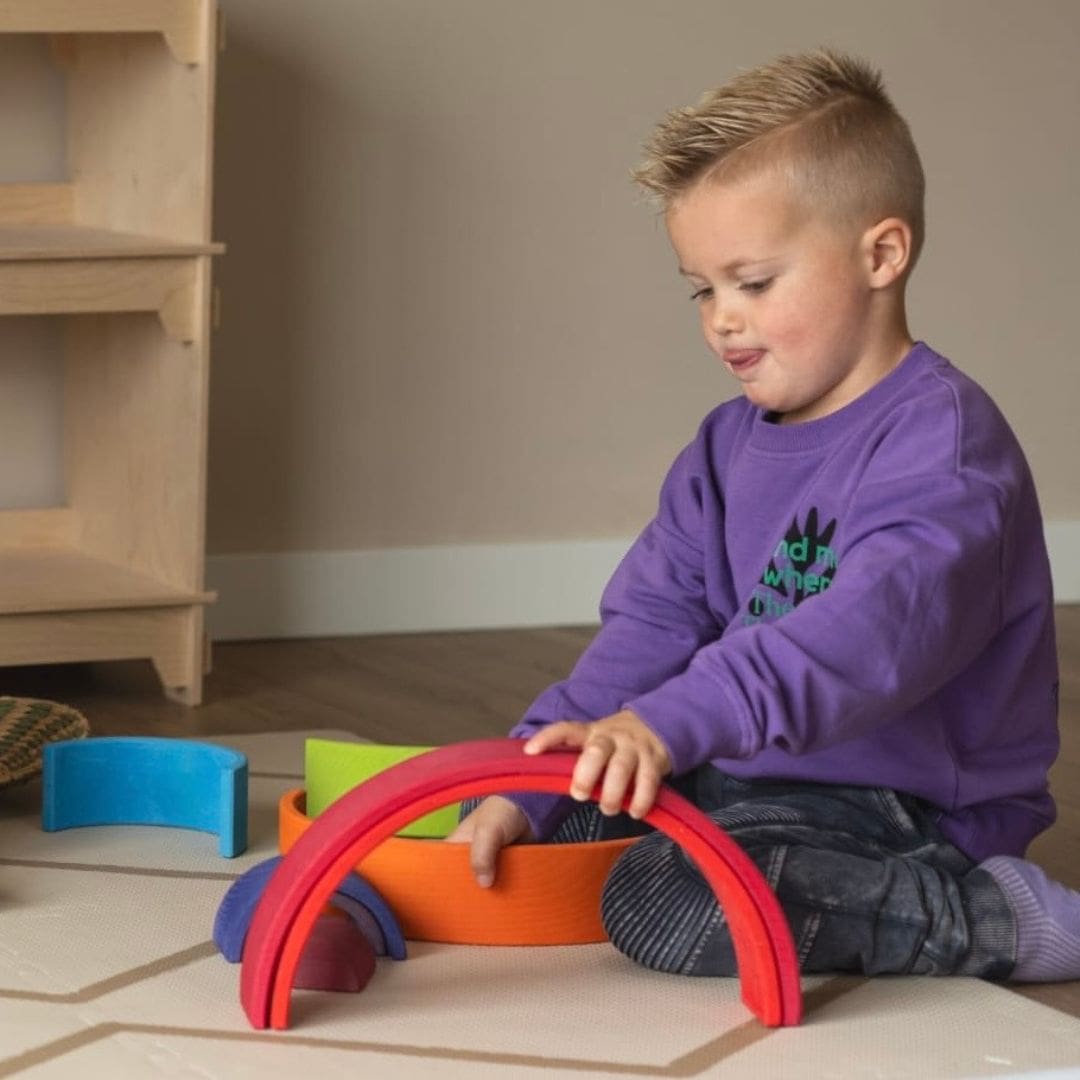 Grimms houten regenboog groot 12-delig