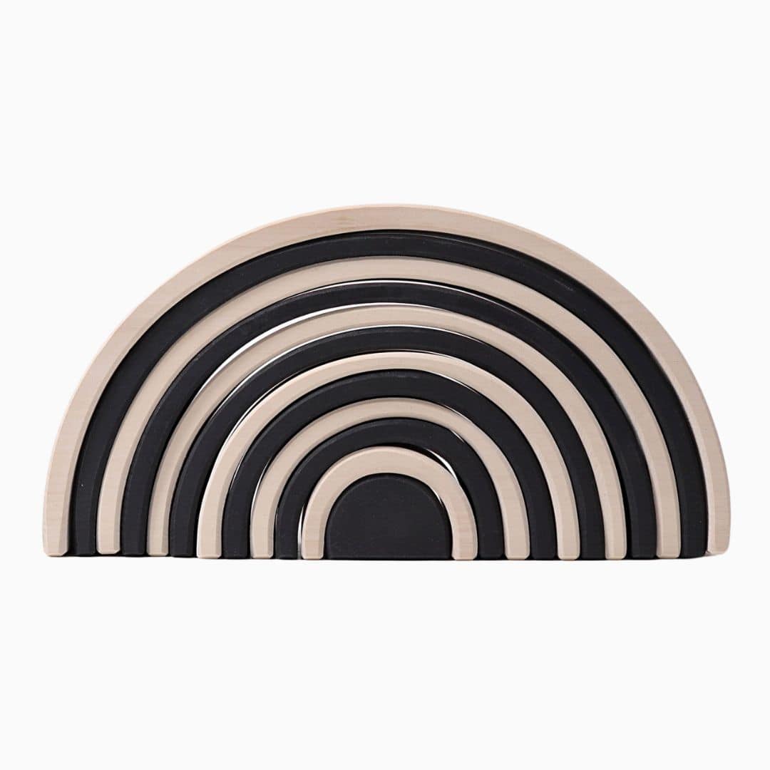 Grimm's houten regenboog monochroom zwart wit