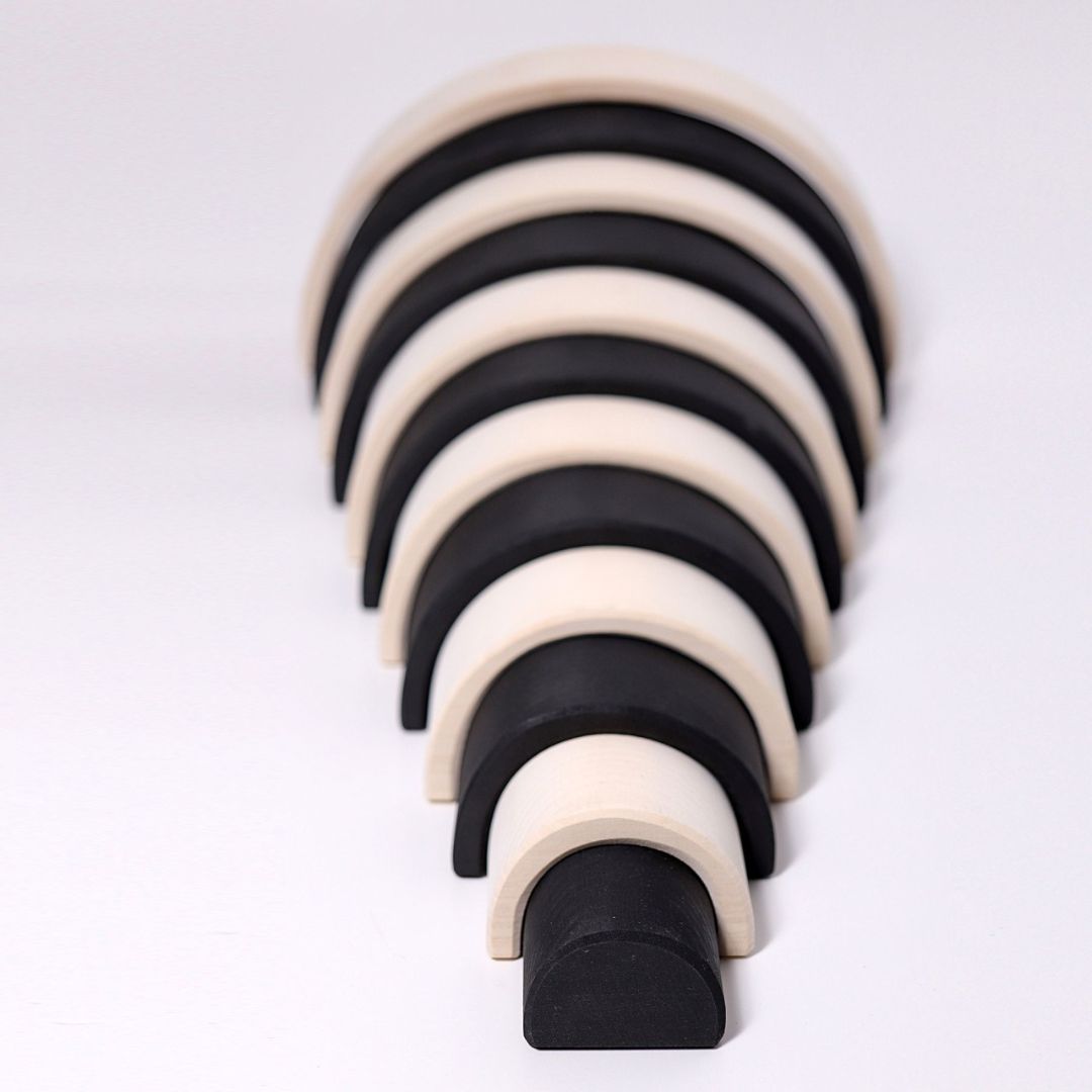 Grimm's houten regenboog monochroom zwart wit