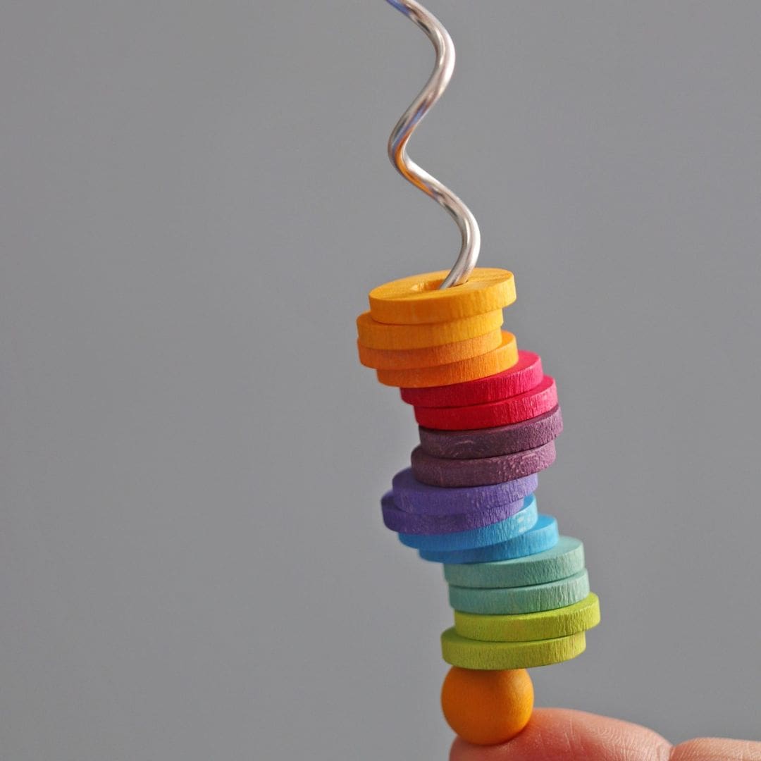 Grimm's mini spiraal spirelli in regenboog kleuren