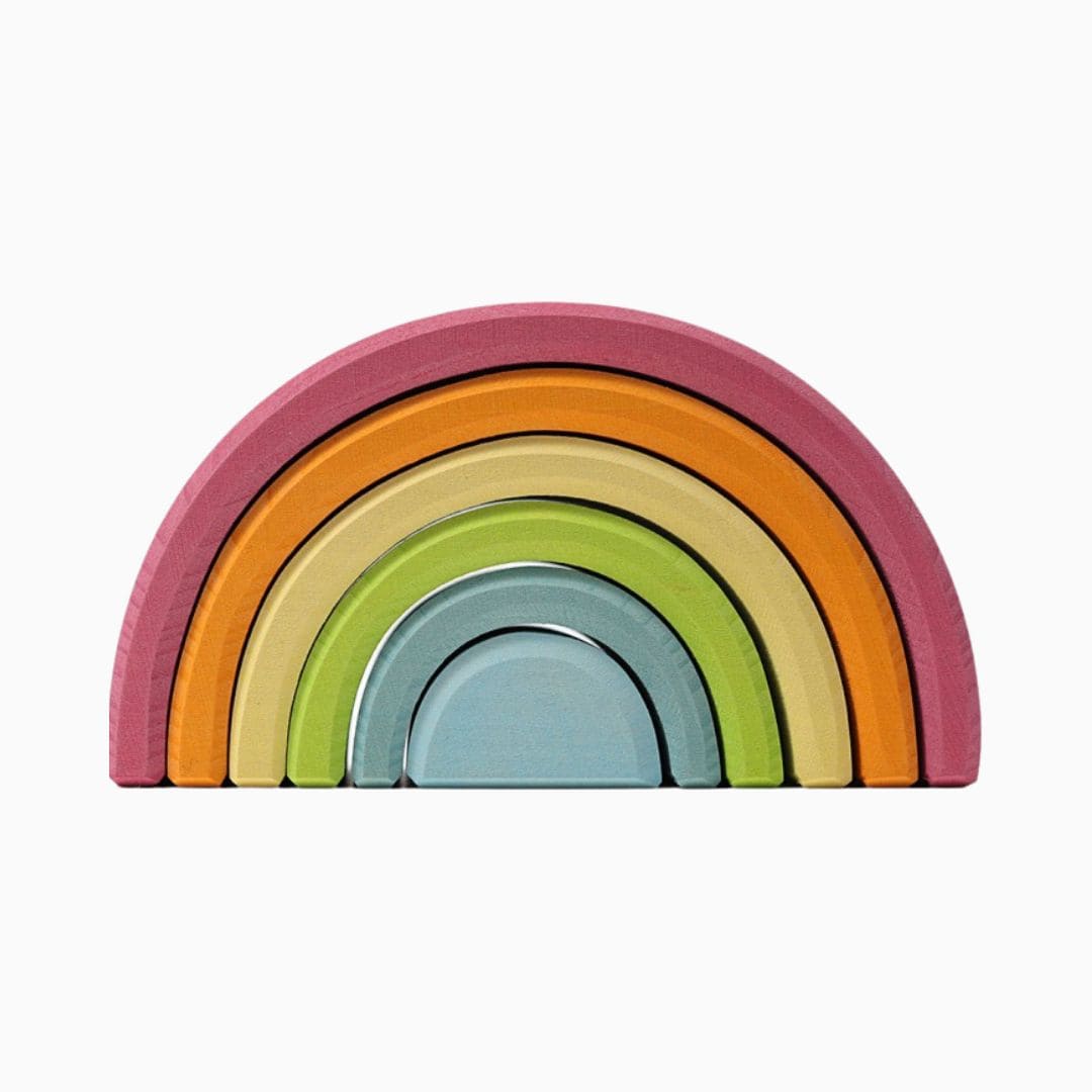 Grimms kleine houten regenboog in pastelkleuren