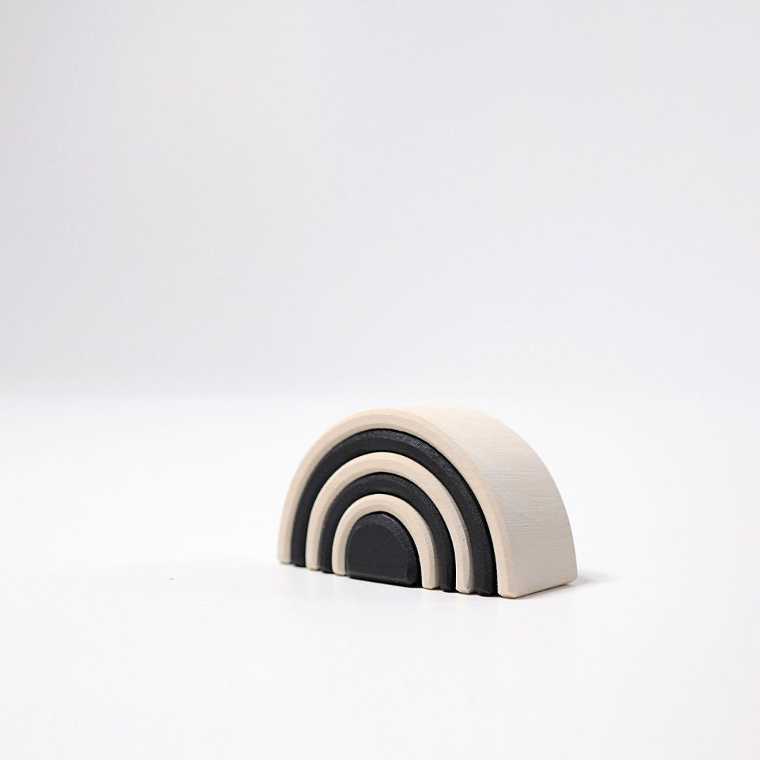 Grimm's regenboog stapeltoren zwart/wit 10,5cm
