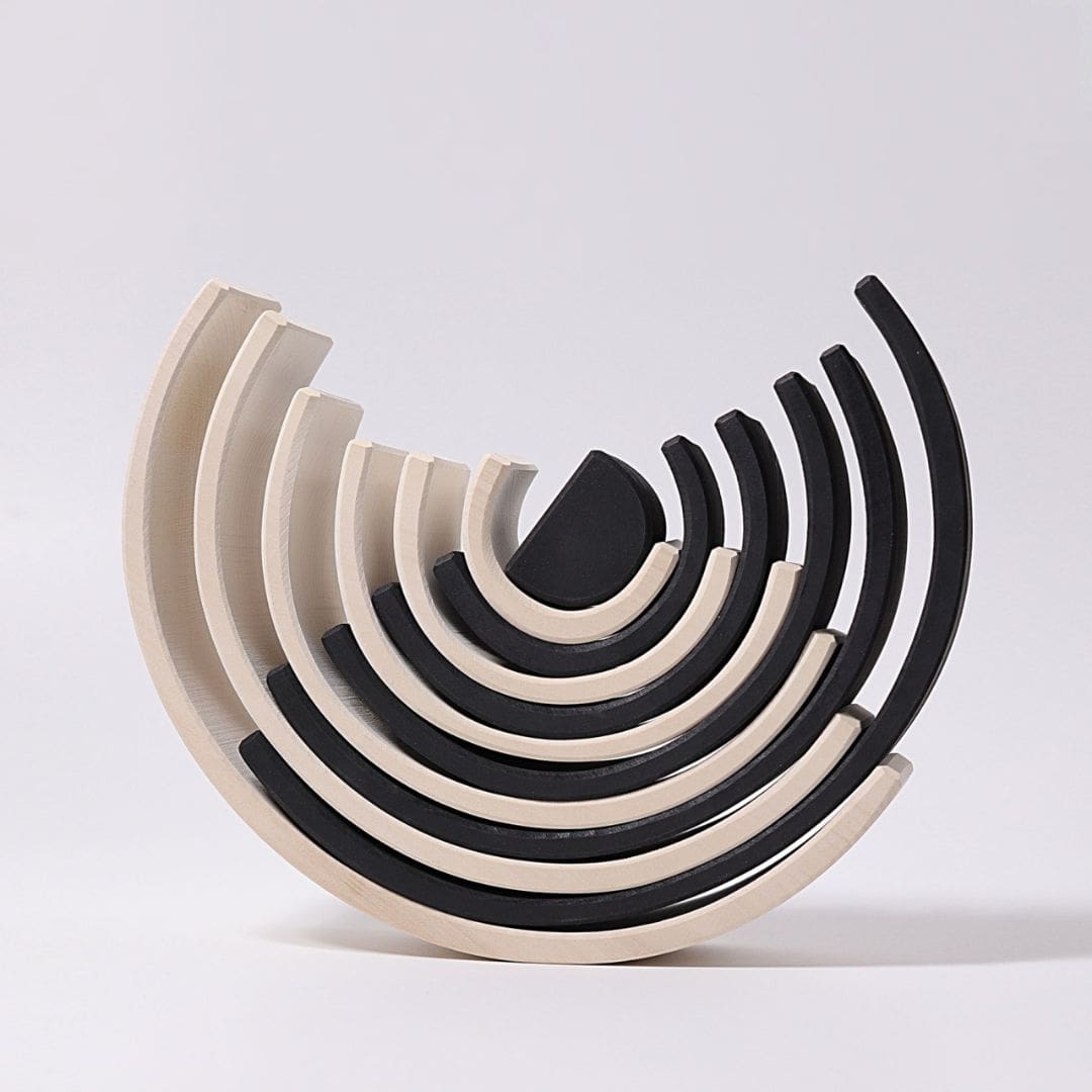 Grimm's houten regenboog monochroom zwart wit