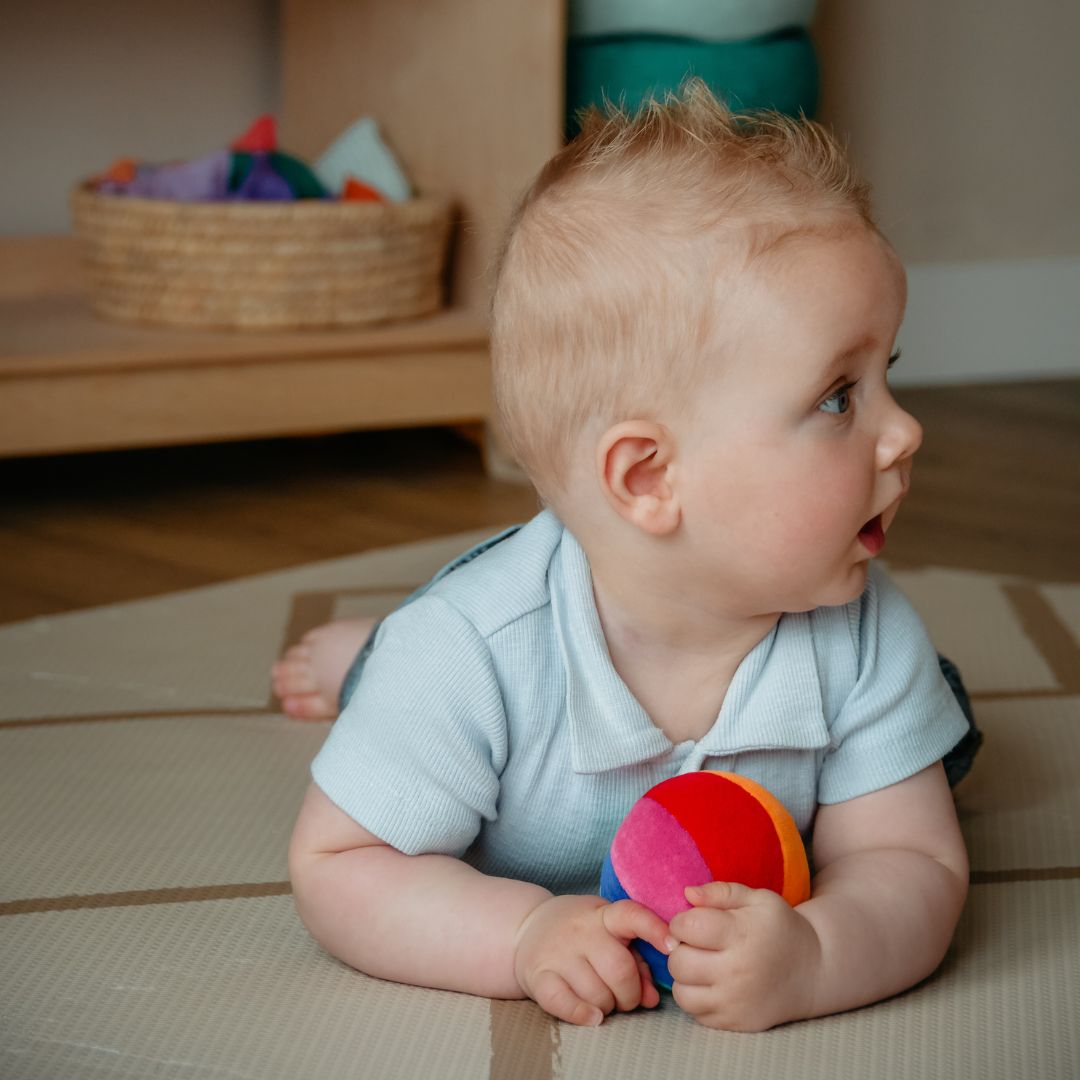 Grimm's baby speelgoed regenboog bal van stof