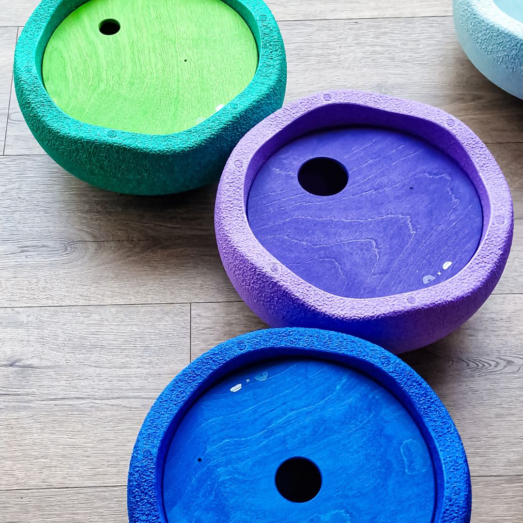 Grimm's x Stapelstein rolling discs houten schijven met houten ballen voor in de stapelstein-stenen regenboog