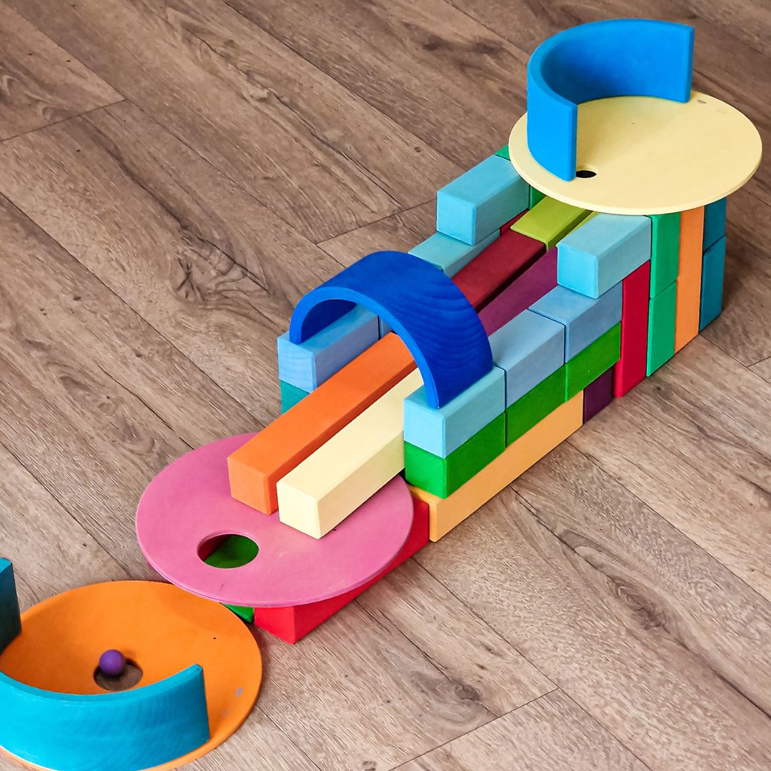 Stapelstein x Grimm's houten cirkels met houten ballen voor in de stapelstein stenen