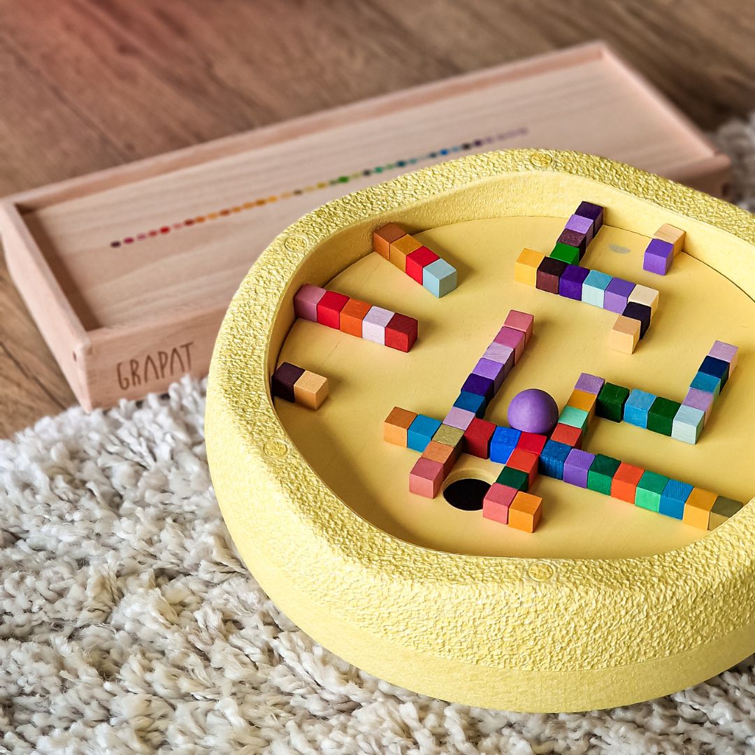 Stapelstein x Grimm's houten cirkels met houten ballen voor in de stapelstein stenen