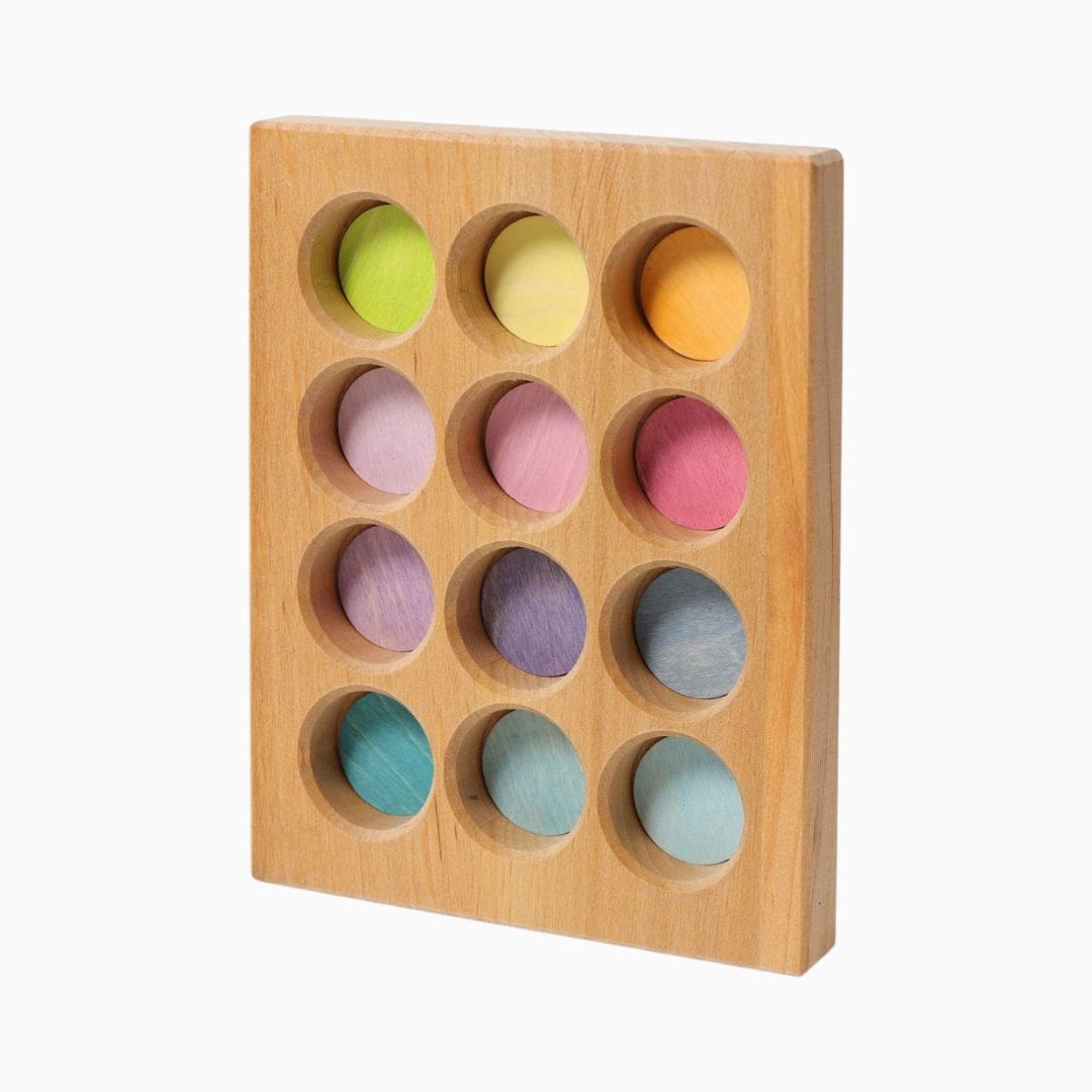 Grimm's houten sorteerbord in pastelkleuren