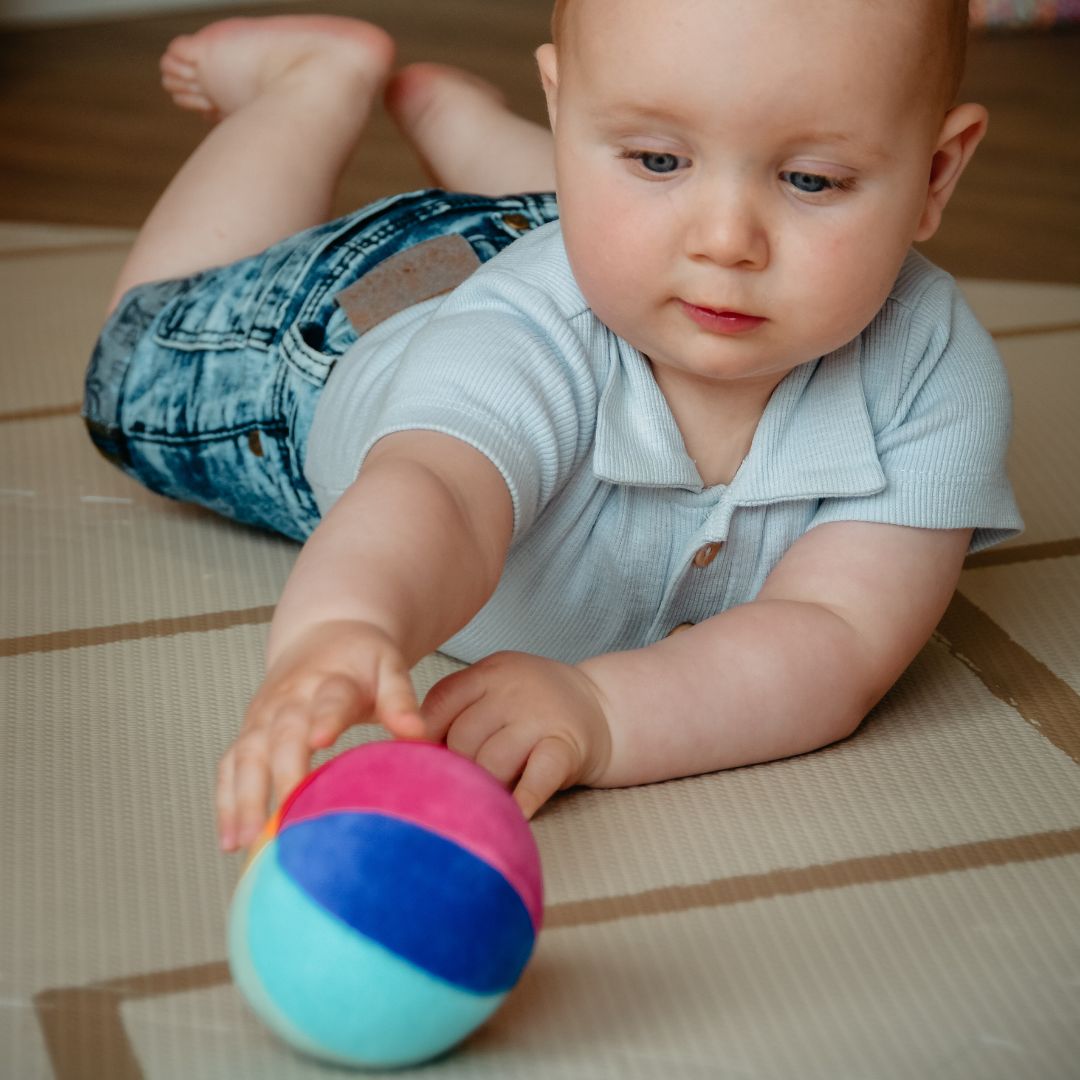 Grimm's baby speelgoed regenboog bal van stof